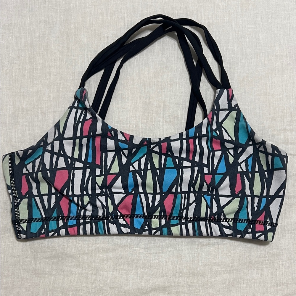 Born Primitive Multicolor Geometric Sports Bra